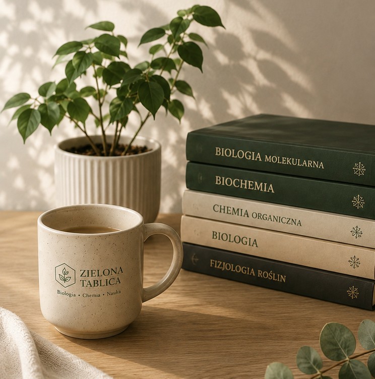 Biurko Zielonej Tablicy z materiałami do biologii i chemii